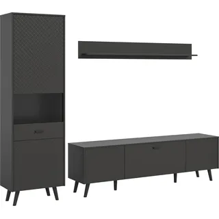 xonox.home Wohnkombination ¦ grau ¦ Maße cm B: 258 H: 195