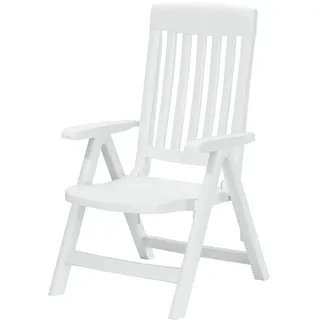 Sieger Klappsessel "Palma" Vollkunststoffgestell weiß, 67x62x105 cm