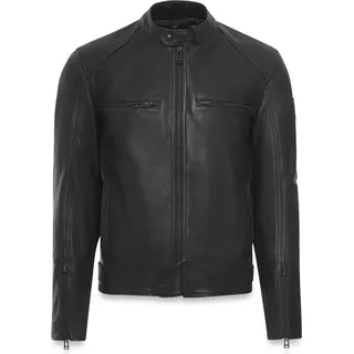 Belstaff Broughton Motorrad Lederjacke, schwarz, 2XL