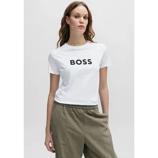 Boss für Damen. 50501139 Elogo T-shirt weiß (S), Lässig, Baumwolle, Kurzarm