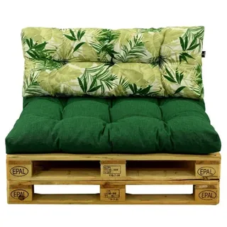 AMPO Palettenkissen Set Sitz + Rückenkissen Palettenpolster Auflage 120x80 cm