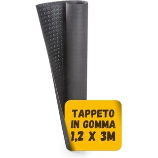 Jimmy Gum Codice Sati Tappeto a bolle industriale Nero Gummimatte, Schwarz