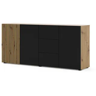 petits-meubles Auris 180 x 82 x 42 cm Beige / Schwarz