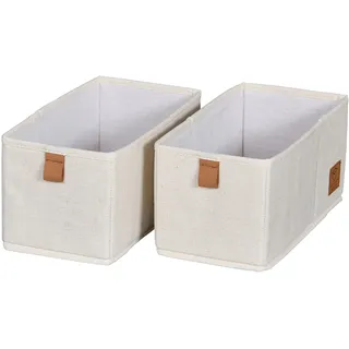 LOVE !T STORE !T Aufbewahrungsbox Premium 30 x 15 x 15 cm 2-tlg. beige