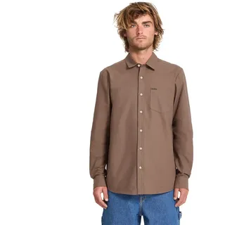 Volcom Veeco Oxford Langarmhemd - Brown Stone - M