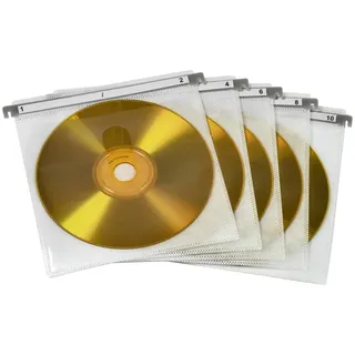 Hama CD Doppel-Schutzhüllen für 100 CDs/DVDs/Blu-Rays, 50er Pack