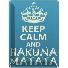Blechschild 30x40 cm - Keep Calm and Hakuna Matata