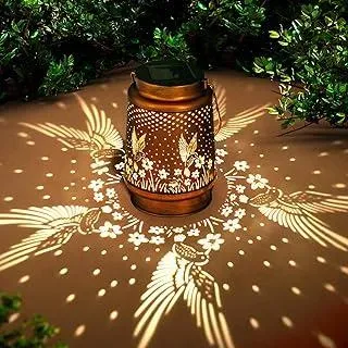 Geschenke für Frauen, Mama, Oma – Kolibri Solarlampen für Außen, Wasserdichte Garten Deko, Hängende LED Metall Laterne für Terrasse, Hof, Rasen, Vorgarten, Veranda – Gartengeschenke