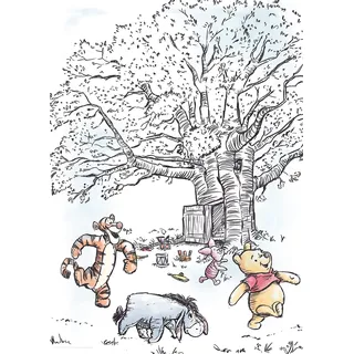 KOMAR Winnie Pooh Playground - Größe: 50 x 70 cm, Wandbild, Poster, Kunstdruck (ohne Rahmen), Disney