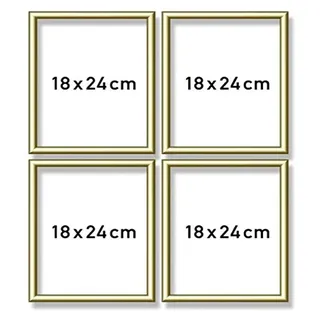 Schipper Bilderrahmen Quattro gold 18x24 cm 4er Set