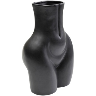 Kare Vase Donna, Schwarz, Keramik, 27x40x16 cm, zum Stellen, Dekoration, Vasen, Keramikvasen