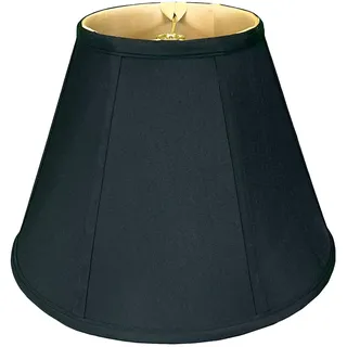 Royal Designs Deep Empire Lampenschirm, Schwarz, 8 x 14 x 11