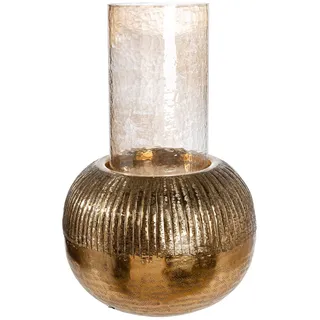 Casablanca by Gilde Windlicht Haley Aluminium Goldfarben