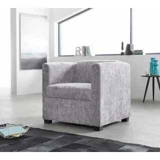 Sessel HOME AFFAIRE "Bob Cocktailsessel, Clubsessel, Loungesessel", silber, B:72cm H:68cm T:75cm, Luxus-Microfaser (92% Polyester, 8% Nylon) );Struktur fein ( 100% Polyester);Struktur in Chenille-Optik (30% Polyester, 70% Polyacryl);Chenillestruktur (40% Polyester, 60% Polyacryl), Sessel, Sessel, in verschiedenen modernen Farben und Qualitäten