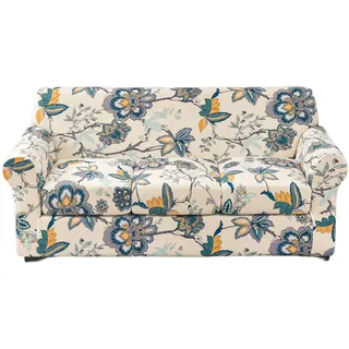 EBETA E Sofahusse Sofabezug mit 3 Separatem Sitzkissenbezug Stretch Sofaüberwürfe Couchbezug Elastischer Stretchhusse für Sofa (Mohn, 3 Sitzer)