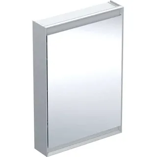 Geberit ONE Spiegelschrank mit ComfortLight, eine Tür, Aufputzmontage, Aluminium eloxiert, 60x90cm, 505.811.00.1, Ausführung: Anschlag rechts