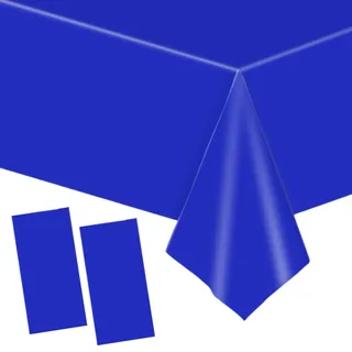 2 Stück Einweg Tischdecke Royal Blau Papiertischdeck Roll Kunststoff Party Tischdecken,137*274cm Papiertischdecken Rolle Wasserdichte Tischtuch für Bienen Party,Kindergeburtstag,Hochzeiten,Weihnachten