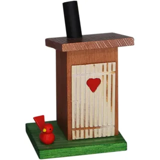 Albin Preissler Räucherhaus "Herzhäuschen, Handwerkskunst aus dem Erzgebirge" Weihnachtsdeko aus Holz, bunt
