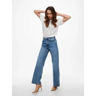 Only High-waist-Jeans »ONLJUICY HW WIDE LEG«, blau