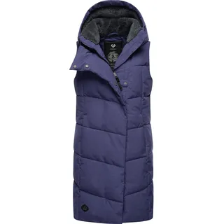 Ragwear Damen, Lange Winter Steppweste mit Kapuze Pavla Vest Lilac23 Gr. 5XL - 5XL