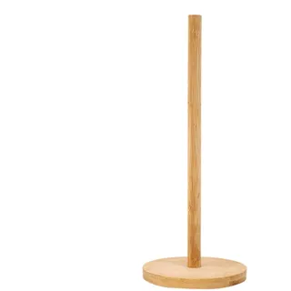 Küchenrollenhalter Stehend, Holz-Papierturmständer, Bambus Küchenrollenhalter, Feuchtigkeits- Und Hitzebeständig, Papierhandtuchhalter Mit Rutschfester Boden Für Küche, Schlafzimmer, Badezimmer