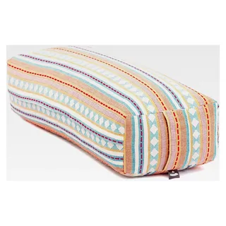 Salamba Bolster Ethno Kollektion | Eckiges Yogakissen mit -Dinkelfüllung | Waschbarer Bezug aus 100% Baumwolle | Yogarolle für Yin Yoga, Pilates, Meditation | Jacquard-Webart