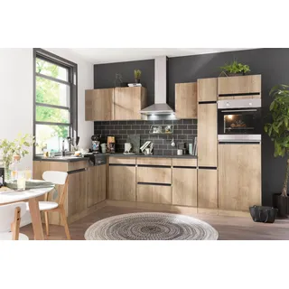 OPTIFIT Winkelküche Roth L-Form 300 cm beige