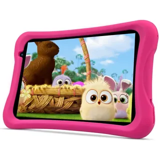 PRITOM Android, 8 Zoll Kinder-Tablet, Kindersicherung, Kinder-App, Quad-Core-Prozessor, 2 GB RAM, 64 GB ROM, HD-IPS-Bildschirm, Dual-Rückfahrkamera, mit Kinder-Tablet-Hülle (Rosa)