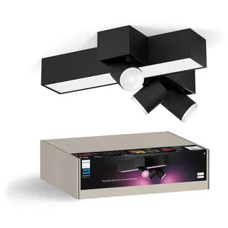 Philips Hue LED-Deckenleuchte Centris Cross 3 Spots White&Color Ambiance Schwarz