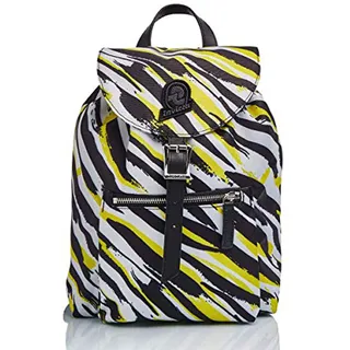 INVICTA ALPINO MINI HERITAGE Rucksack, Backpack, Daypack, Tasche, Italienisches Design mit Lederdetails;Leicht und Kompakt für Reise und Ausflüge, Damen, Herren & Teenager, gelb