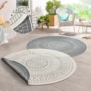 HANSE HOME Porto Wendeteppich Ø 100 cm Grau
