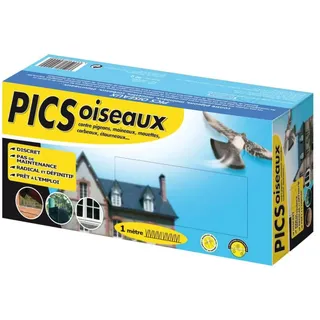 Caussade IREPOIPIC Dezente Pics, 1 Meter Schutz, gebrauchsfertig, einfach anzubringen, für Tauben, Spatzen, Möwen, Seile, Stare, Blau, 25 x 8 x 12 cm