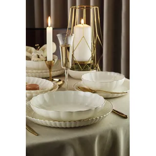 Hermia Concept, BNLZF24Y2B20, Tafelservice (24-teilig), 100 % PORZELLAN, Mehrfarbig, 27 cm