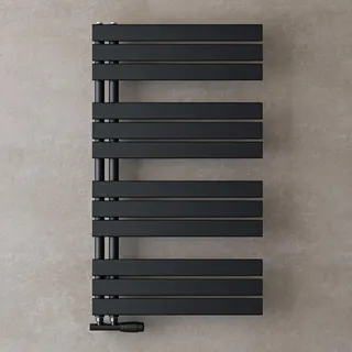 doporro Heizkörper Bad Handtuchheizkörper 104x60cm Badezimmer Badheizkörper Badheizung Handtuchtrockner Handtuchwärmer Seitenanschluss Anthrazit