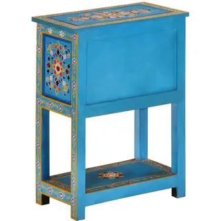 Sideboard Türkis 55x30x76 cm Massivholz Mango