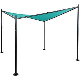 MCW Pergola Türkis , Metall , 411x292x411 cm , Sonnenschutz, Pavillons