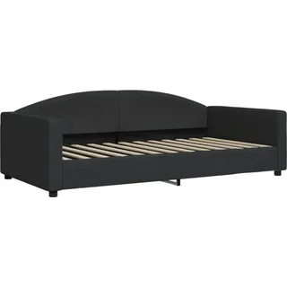 vidaXL Tagesbett Schwarz 100x200 cm Stoff - Schwarz