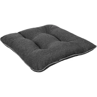 SuperKissen24. Outdoor Leinen-Optik Sitzkissen Stuhlkissen - 1 Stück - 45 x 45 cm - Made in EU, Wasserdichtes & UV-beständig Gartenkissen - Stuhlauflage Stuhlpolster für Balkonstühle – Dunkel Grau