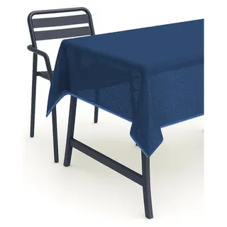 texpot Tischdecke 130 x 220 cm blau Gartendecke mit Saum abwaschbar Gartentischdecke Balkon Terrasse wetterfest