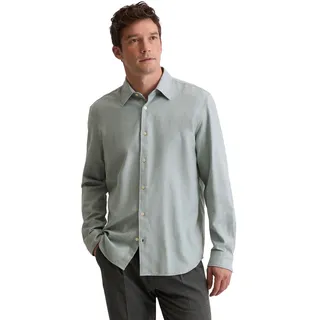 Businesshemd MARC O'POLO, Herren, Gr. XL, N-Gr, multi, artic blau, Web, Obermaterial: 100% Baumwolle, 2-Knopf-Manschette, Hemden Businesshemd, sanft meliert