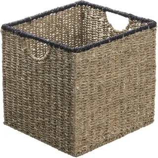 NHG Aufbewahrungskorb CARL aus Seegras quadratisch - Schwarz