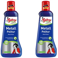 Poliboy - Metall Politur - Reinigung und Pflege von Metallen - mit Anlaufschutz - 2er Pack - 2x200ml - Made in Germany