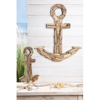 Gilde Wandobjekt, Anker, Holz, naturfarben, VE 2, L. 3 cm, B. 50 cm, H. 60 cm 52835 4063387528358 - Beige