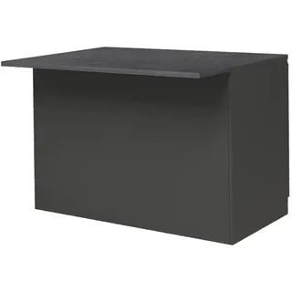 Dmora Unterschrank Kücheninsel Emmanuel 125 x 90 x 90 cm Schwarz