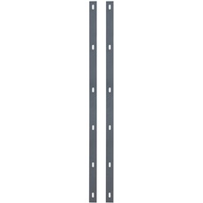 Alberts 646165 Set Flacheisen Step2 | Stahl roh, feuerverzinkt anthrazit kunststoffbeschichtet RAL 7016 | Länge: 1020 mm | Breite: 40 mm | 2er Set