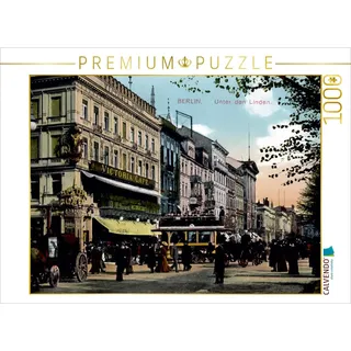 CALVENDO Puzzle Berlin - Unter den Linden 1918 1000 Teile Puzzle quer | Lege-Größe cm Foto-Puzzle für glückliche Stunden