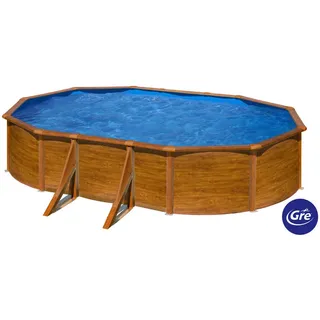 Gre Pool-Set , Braun , Metall , 300x120x500 cm , Freizeit & Co, Pools & Wasserspaß, Pools, Stahlwandpools