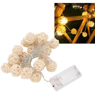 3 Meter Rattan-Kugel-Lichterkette mit 20 LEDs Batterie-Lichterkette Tengqiu Schlafsaal-Geburtstags-dekorative Lichtfarbe-Lichterkette