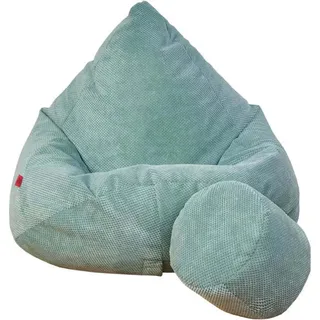 Sitzsack + Fußbank mint Loft Samtjacke - Türkis