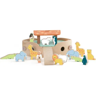 Classic World - Holzschiff Arche Noah - 27,1x14,4x13,1cm +18M